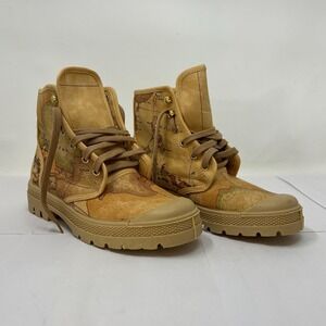 Alviero Martrini Combat Boot Geo Classic‎ Print Women's US Size 6.5 VTG NEW!!